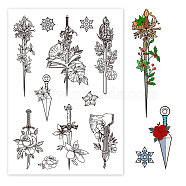 Custom PVC Plastic Clear Stamps, for DIY Scrapbooking, Photo Album Decorative, Cards Making, Sword Pattern, 160x110x3mm(DIY-WH0448-0039)