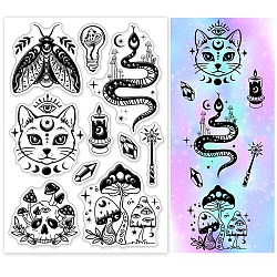 Custom PVC Plastic Clear Stamps, for DIY Scrapbooking, Photo Album Decorative, Cards Making, Moon Phase Pattern, 160x110x3mm(DIY-WH0448-0027)