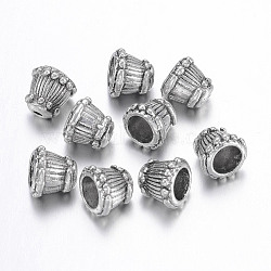 Tibetan Style Alloy Caps, Cadmium Free & Lead Free, Cone, Antique Silver, 8x9mm, Hole: 2mm(LF0393Y)