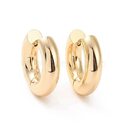 Ion Plating(IP) Brass Thick Hoop Earrings for Women, Real 18K Gold Plated, 18.5x20x5mm, Pin: 1mm(X-EJEW-A083-03G)