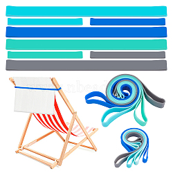 Blue Series Silicone Towel Bands Sets, for Beach Chairs, Mixed Color, 274~600x10~17.5x1~1.4mm, 8pcs/set(AJEW-WH0016-31A)