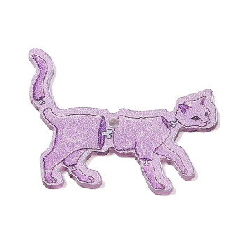 Acrylic Printing Pendants, Cat Shape, 42x46.5x1.5x2mm