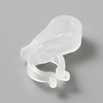 Plastic Mini Gutter Hang Hooks, S-shaped Hooks for Christmas Lights, White, 22x15.5x6mm