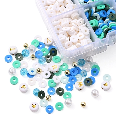 DIY Letter & Imitation Pearl & Heishi Beads Bracelet Making Kit(DIY-YW0005-23C)-4