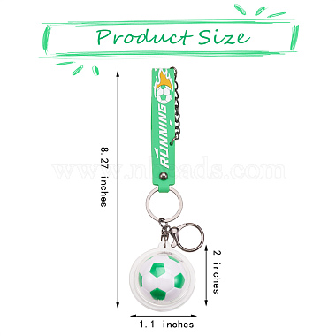 Soccer Keychain Cool Soccer Ball Keychain with Inspirational Quotes Mini Soccer Balls Team Sports Football Keychains for Boys Soccer Party Favors Toys Decorations(JX297A)-2