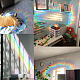 Gorgecraft 16Sheets 4 Style Waterproof PVC Colored Laser Stained Window Film Adhesive Stickers(DIY-WH0256-058)-7