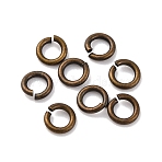 Brass Saw Cut Open Jump Rings, Cadmium Free & Lead Free, Antique Bronze, 5x1mm, 18 Gauge, Inner Diameter: 3mm, about 7142pcs/500g(KK-G514-01H-AB)