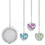 Round Stainless Steel Mesh Tea Infuser, and Alloy Pendants with Crystal Rhinestone & Synthetic Luminous Stone, Glow in the Dark Heart, Stainless Steel Color, 27.5x26x13mm, Hole: 3mm(STAS-UN0002-26)
