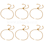 8Pcs 304 Stainless Steel Box Chain Slider Bracelet Makings, Golden, 9-7/8 inch(25cm), Hole: 3mm(AJEW-UN00017)