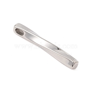304 Stainless Steel Pendants, Bar, Stainless Steel Color, 40x5.4x5.6mm, Hole: 5x3mm(STAS-E158-21P)