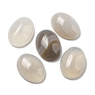 Natural Grey Agate Gemstone Cabochons, Oval, 18x13x5~5.5mm(G-C115-01A-26)