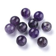 Natural Amethyst Beads, Gemstone Sphere, No Hole/Undrilled, Round, 17.5~18mm(G-L564-004-C01)