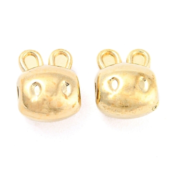 CCB Plastic Beads, Rabbit, Golden, 8x6x5mm, Hole: 1.4mm