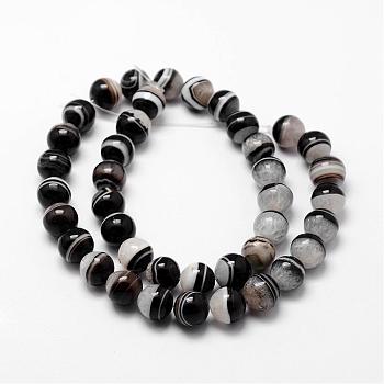 Natural Crystal and Agate Bead Strands, Round, Dyed & Heated, 12mm, Hole: 1mm, about 31pcs/strand, 14.96 inch