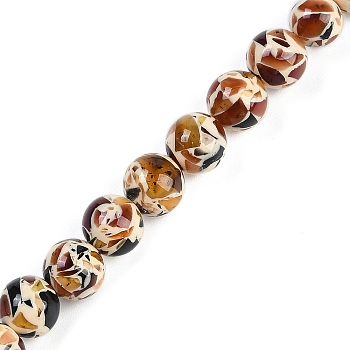 Synthetic Amber Beads Strands, Round, PeachPuff, 8mm, Hole: 1.2mm, about 50pcs/strand, 15.75''(40cm)