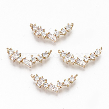 Light Gold Clear Others Brass+Cubic Zirconia Charms