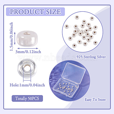 925 Sterling Silver Spacer Beads(STER-TA0001-40B)-3