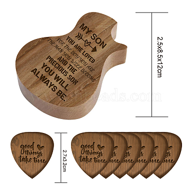Деревянная коробка для медиаторов в форме гитары(WOOD-WH0116-002)-2