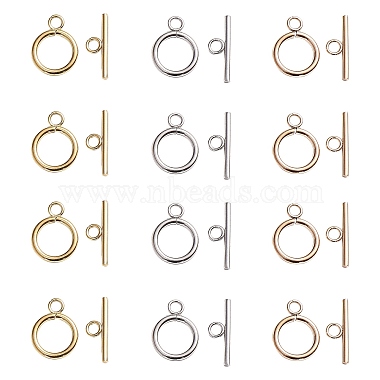 Vacuum Plating 304 Stainless Steel Ring Toggle Clasps(STAS-CJ0001-46)-5