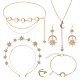 Moon & Star & Sun Rhinestone Jewelry Set(SJEW-AN0001-53)-1
