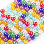 Glass Beads Strands, Multi-Color, Round, Mixed Color, 8mm, Hole: 1mm(GLAA-G043-01-8mm)