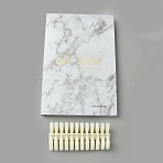 Paper with Plastic Practice False Nail Tips, for DIY Nail Art Design Display, White, 31x21.1x1.45cm(MRMJ-WH0201-010)