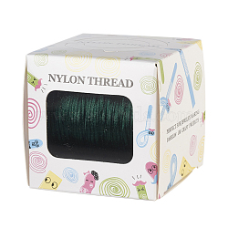 Nylon Thread, Rattail Satin Cord, Sea Green, 1.0mm, about 76.55 yards(70m)/roll(NWIR-JP0013-1.0mm-257)