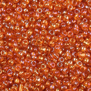 Round Trans. Colors Rainbow Glass Seed Beads(X-SEED-A007-3mm-169)-2