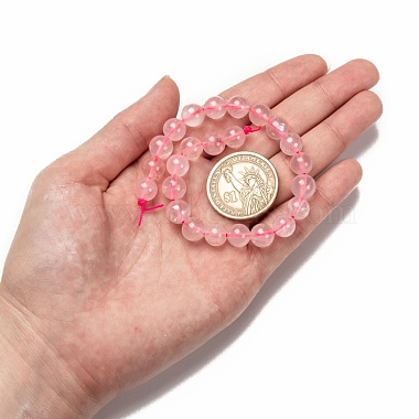 Chapelets de perles en quartz rose naturel(X-G-C076-8mm-3)-5