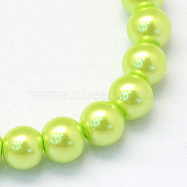 Baking Painted Pearlized Glass Pearl Round Bead Strands(HY-Q003-10mm-66)-2