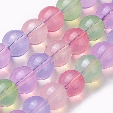 10mm Mixed Color Round Opalite Beads
