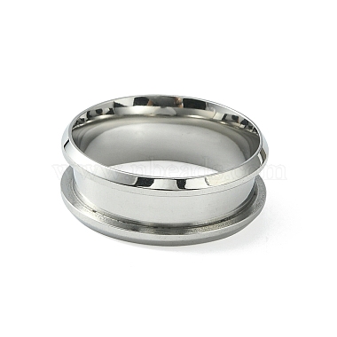 201 Stainless Steel Grooved Finger Ring Settings(STAS-TAC0001-10B-P)-2