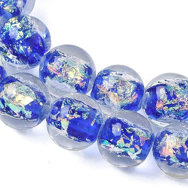 handgefertigte Str&auml;nge aus Folien-Lampworkperlen(FOIL-K003-06B-24)-3