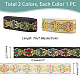 AHADERMAKER 14M 2 Colors Ethnic Style Embroidery Polyester Ribbons(OCOR-GA0001-54)-4