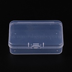 Transparent Plastic Storage Boxes, Bead Containers with Hinged Lid, Rectangle, Clear, 5.24x7.4x2.05cm(CON-WH0094-36F)