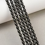 Natural Coal Quartz Beads Strands, Rice, Black, 6x4mm, Hole: 0.5mm, about 66pcs/strand, 15.87''(40.3cm)(GG-CBA20E4-A01)