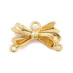 Alloy Chandelier Component Links, Bowknot, Golden, 12.5x20x4.5mm, Hole: 1.4mm and 2mm(FIND-U007-12G)