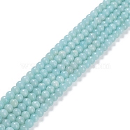 Grade A Natural Amazonite Beads Strands, Round, 8~8.5mm, Hole: 1mm, about 45~47pcs/strand, 15.16~15.35 (38.5~39cm)(G-C046-01B)