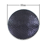 Plating Acrylic Beads, Flat Round, Midnight Blue, 40x14mm, Hole: 4mm(X-PACR-LN0116-1)