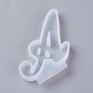 Letter DIY Silicone Molds, For UV Resin, Epoxy Resin Jewelry Making, Letter.A,  66x40x8mm, Inner Diameter: 63x31mm(DIY-I034-08A)