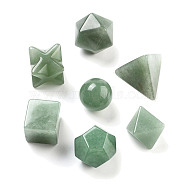 7Pcs Natural Green Aventurine Beads, No Hole/Undrilled, Round & Cube & Merkaba Star, Mixed Shapes, 15~22x15~22x15~21mm(G-H007-05E)