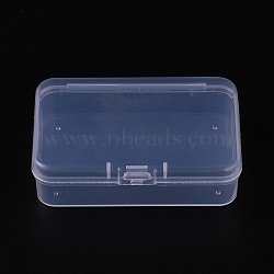 Transparent Plastic Storage Boxes, Bead Containers with Hinged Lid, Rectangle, Clear, 5.24x7.4x2.05cm(CON-WH0094-36F)