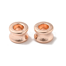 Alloy European Beads, Large Hole Beads, Barrel, Lead Free & Cadmium Free, Rose Gold, 8x5.5mm, Hole: 4.5mm(RLF9214Y-NF-RG)