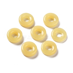 Glass Linking Rings, Imitation Jade, Round Ring, Light Khaki, 12.5x4mm, Inner Diameter: 5mm(GLAA-M043-02A-02)