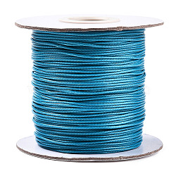 Korean Waxed Polyester Cord, Deep Sky Blue, 1mm, about 85yards/roll(YC1.0MM-A141)