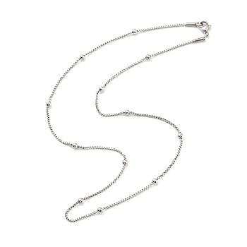304 Stainless Steel Satellite Chain Necklaces, Stainless Steel Color, 17.99 inch(45.7cm)