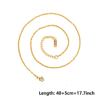 2MM Unisex 304 Stainless Steel Cable Chains Necklaces