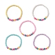 Acrylic Flower & Faceted Round Beaded Necklaces(NJEW-JN04191)-1