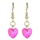 10 Pair 10 Color Glass Heart Dangle Earrings(EJEW-JE05354)-3