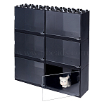Rectangle Acrylic Minifigures Display Case, Dustproof Dolls Storage Box for Models, Toys, Action Figures, Black, 10.2x5.6x7cm(ODIS-WH0025-223B)